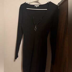 Charlotte Russe Elegant Black Long Sleeve Dress